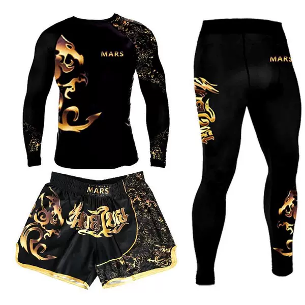 Boxing Training Suit, Venom, Muay Thai, Fighting Suit, Men's and Women's Three-Piece Set, Sanda Fighting Suit, Performance