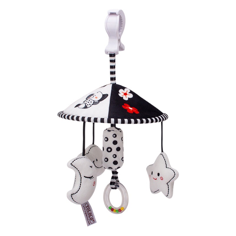 Móvil de cuna relajante TOLOLO con nubes, juguete colgante para cochecito, campana, dispositivo BB, campanilla de viento, juguete educativo temprano para colgar en la cama.
