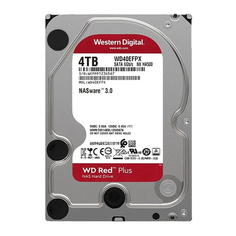 Новый оригинальный красный диск Plus 4ТБ NAS сетевой накопитель жесткий диск CMR SATA WD4