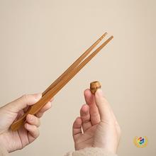 ✅竹制茶夹手工竹制功夫茶道老竹夹手工杯夹壶盖竹夹多功能茶道夹