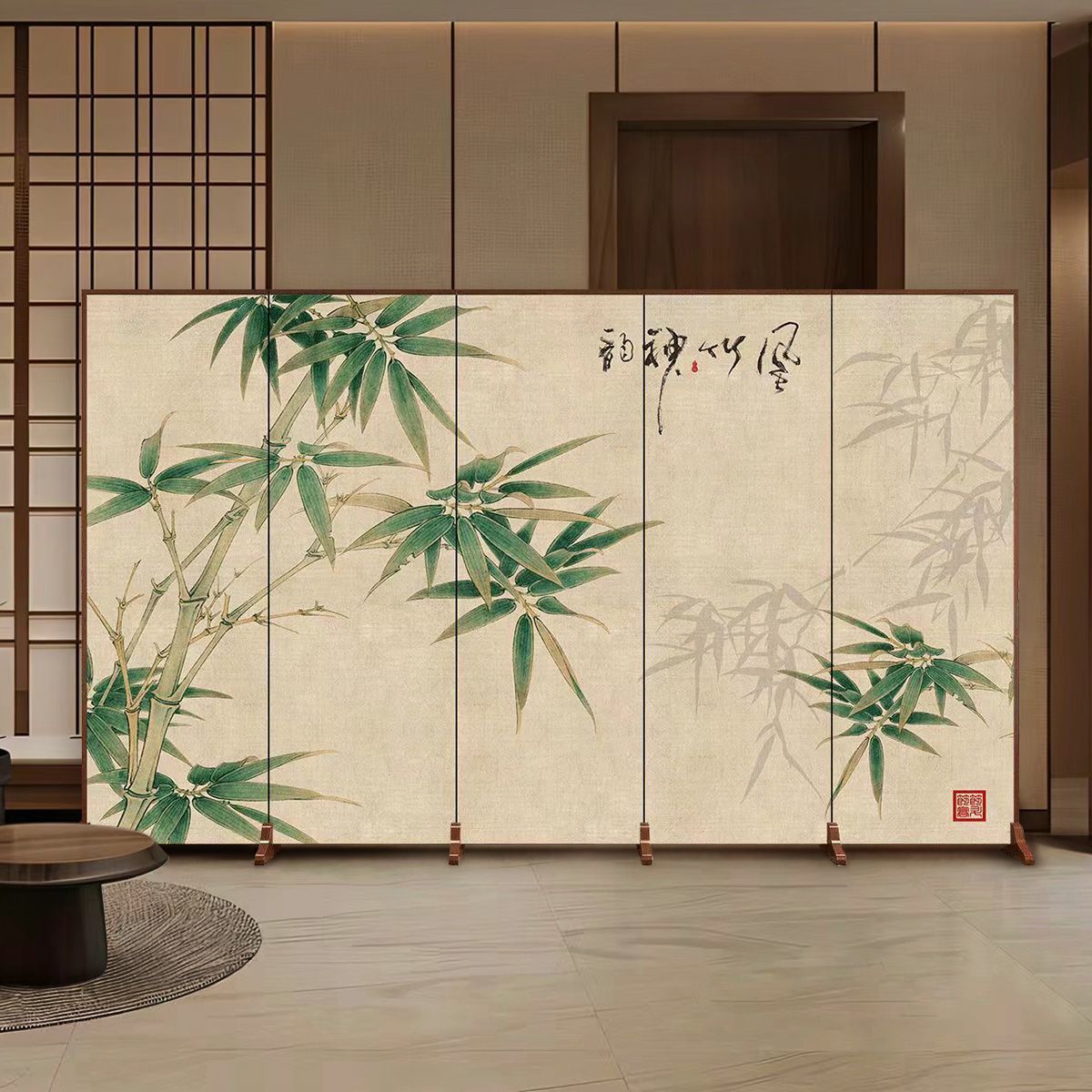 Nueva pantalla china partición sala de estar cubierta dormitorio de hotel oficina tridimensional pantalla plegable móvil plegable