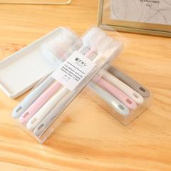 4本の日本のマカロンの柔らかい毛の歯ブラシの家庭用の家庭用の歯ブラシの卸売りは保護カバーの携帯用の越境を持ちます。