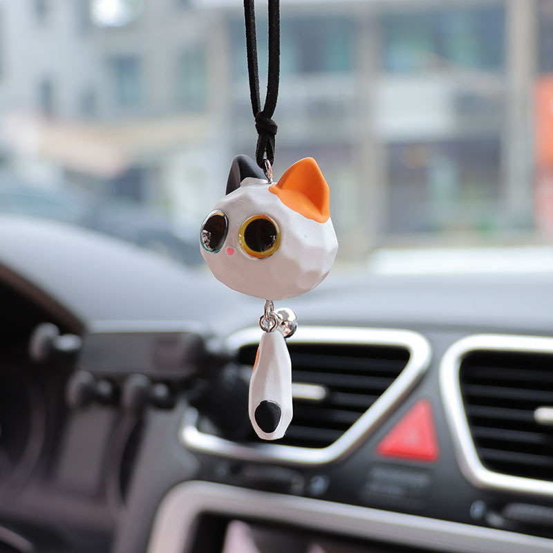 Internet Celebrant New Bell Fox Car Interior Pendant Ornaments Car Rearview Mirror Hanging Pendant Decoration Supplies