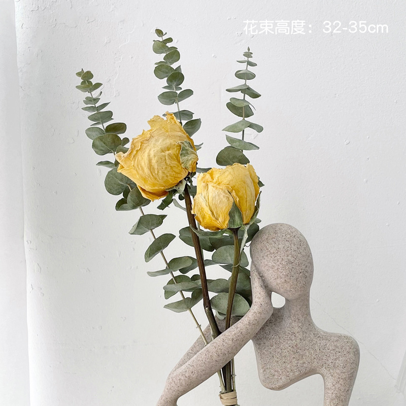 Decoración interior sala de estar interior flores secas bouquet ornamentos nórdico suave decoración de mesa creativa vinero image 8
