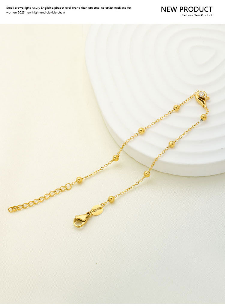 Women's Gender Lady Flower Titanium Steel Zircon Bracelets In Bulk