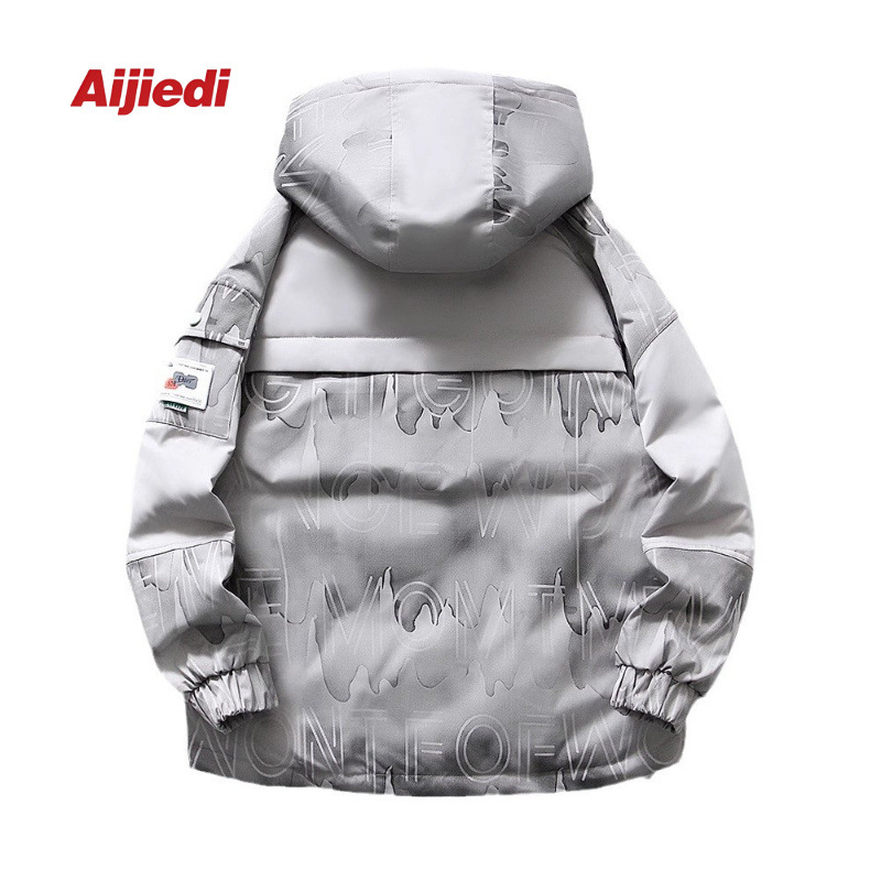 Nuevo chaqueta de plumón impresa para hombres de invierno marca de moda de la juventud abrigo caliente falso dos piezas de chaqueta blanca a prueba de frío para mujeres