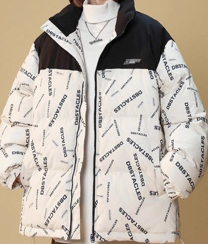 Women's Clothing new winter oversize fashion trend loose versatile stitching niche thick warm cotton jacket_voghion.com