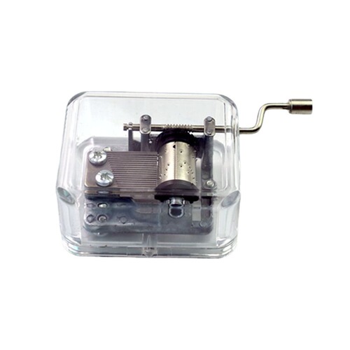 Acrylic Music Box Hand-Crank Transparent Eight-In-One Music Box Student Creative Gift Children's Birthday Gift DIY Toy