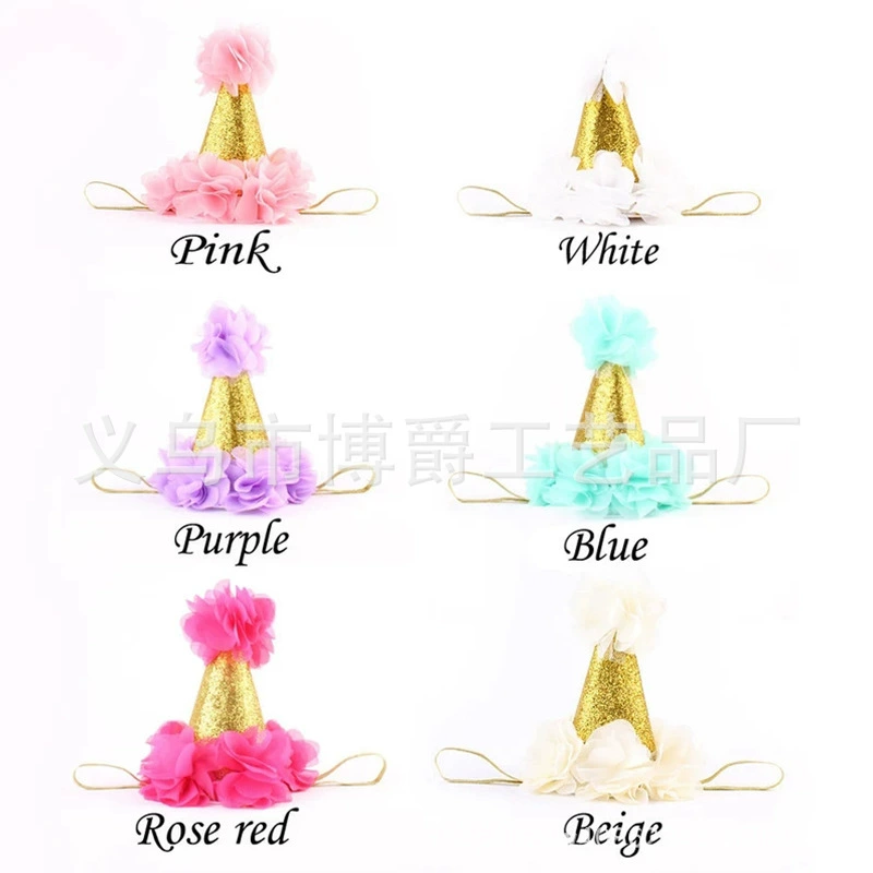 Декоративная шапка для дня рождения питомца, блестящая шапка для собаки, шапка с цветами и цифрами, украшение для питомца