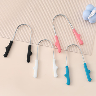 Manufacturer's Ready Stock 304 Stainless Steel U-Shaped Tongue Scraper Anti-Slip Plastic Handle Tongue Cleaner Plastic Box Wholesale