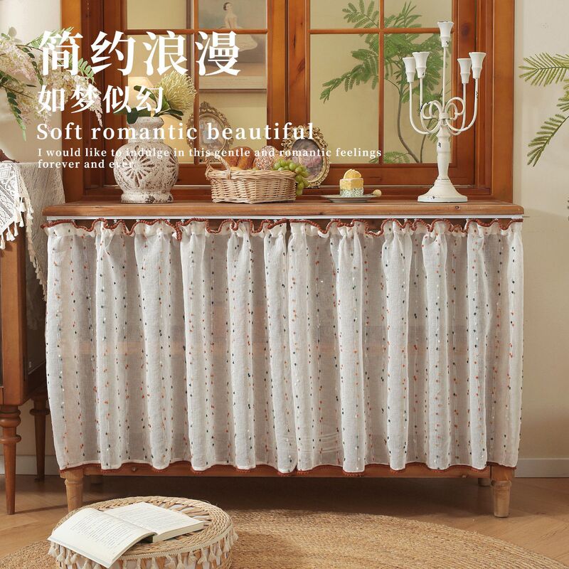 Rainbow candy bean gauze linen window screen curtain for children's room, bedroom, kitchen, decorative curtain, 2026 new model with drawstring track Rainbow candy bean gauze linen window screen curtain for children's room, bedroom, kitchen, decorative curtain, 2026 new model with drawstring track