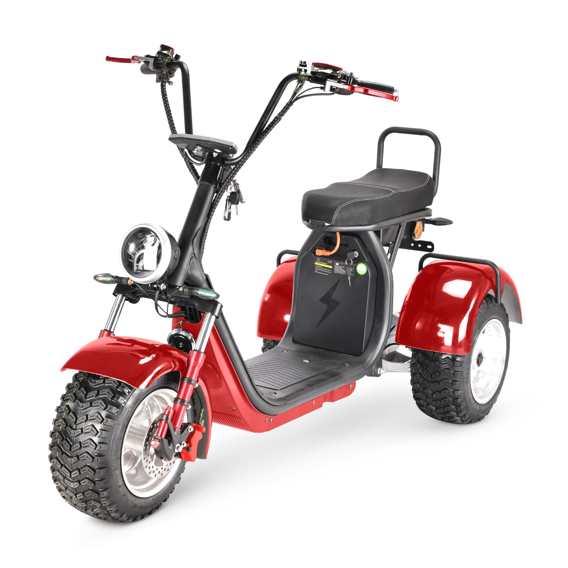 Eec Adult Mobility Scooter Dual-Drive Left and Right Swing Large Seat Cushion Single Bar Three-Wheel Motorcycle Harley Electric Vehicle
