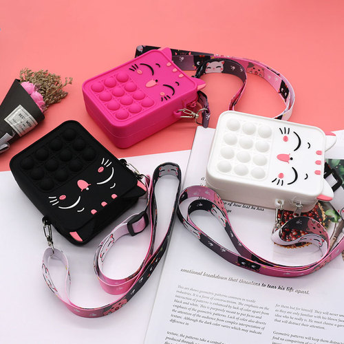 Mouse Killer Pioneer Zero Wallet Children's Bag Cartoon Cute Press Bag Silicone Unicorn Single Shoulder Crossbody Cat Bag