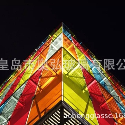 批发双层安全夹胶玻璃  彩色PVB夹层玻璃 6-20mm