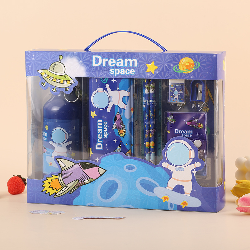 Primary School Student Stationery Set Gift Box Kettle Set Children's School Gift Learning Gift Cartoon Pencil