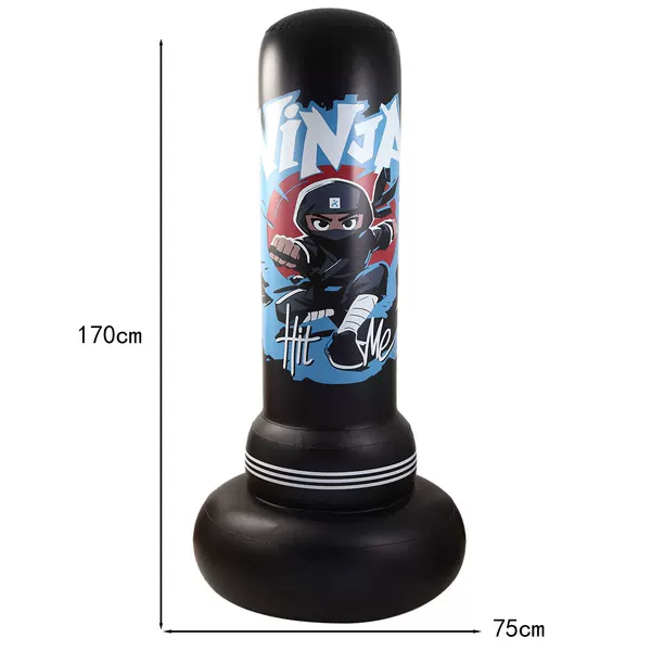 Fitness Inflatable Standing Boxing Punching Bag for Adults and Children, Stress Relief Boxing Sandbag, Exercise Inflatable Sandbag
