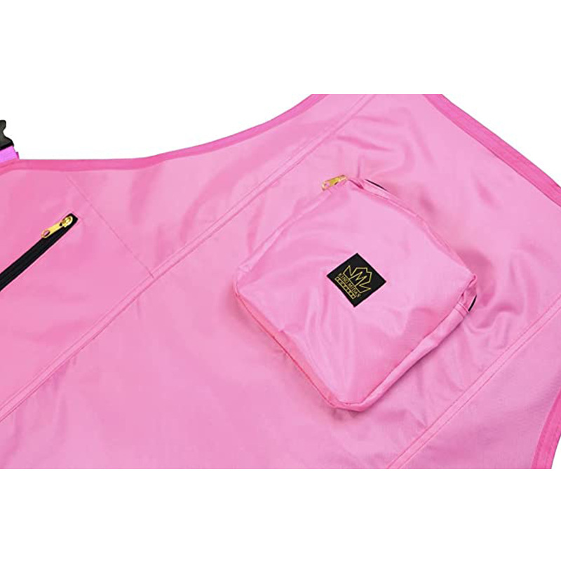 Delantal de tela Oxford transfronterizo, estilo con cremallera impermeable, bolsillos grandes, tirantes cruzados, delantal para pintura y barbería, venta al por mayor del fabricante