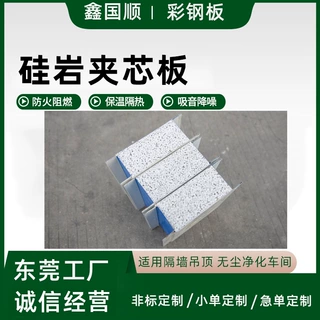 东莞硅岩板玻镁板洁净板岩棉保温板彩钢板隔墙吊顶消音板厂家