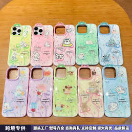 少女粉蝴蝶结可爱小猫适用iPhone16ProMax苹果14/13/12手机壳新款