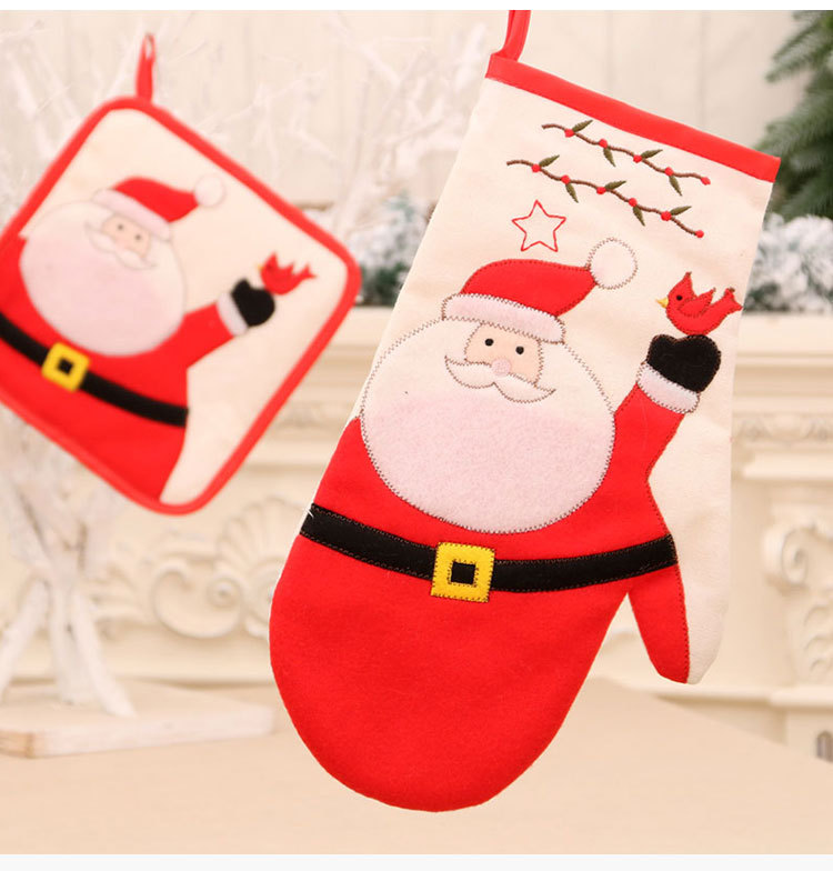 Wholesale New Christmas Microwave Glove Table Mat Nihaojewelry display picture 3
