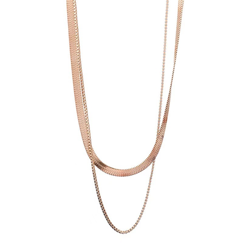 Snake bone necklace female niche design feeling ins cold style choker collarbone chain new net red necklace_voghion.com