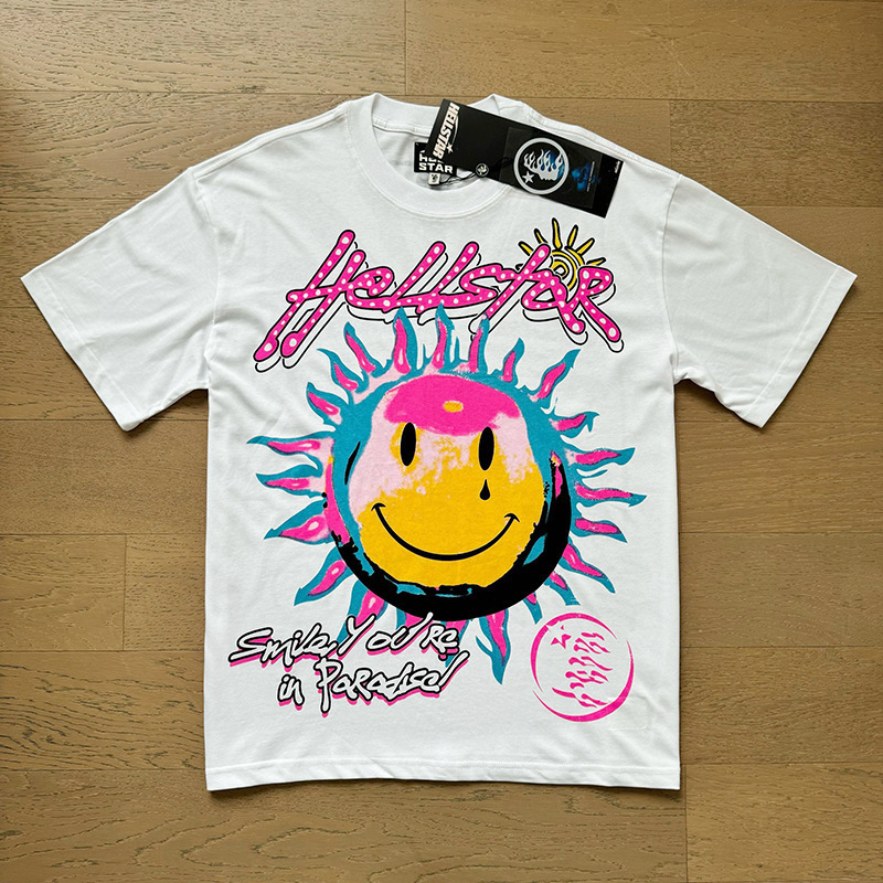 新型美潮Hの星シリーズプリント双紗純綿カジュアル男女夏カジュアルゆったり半袖tシャツ|undefined