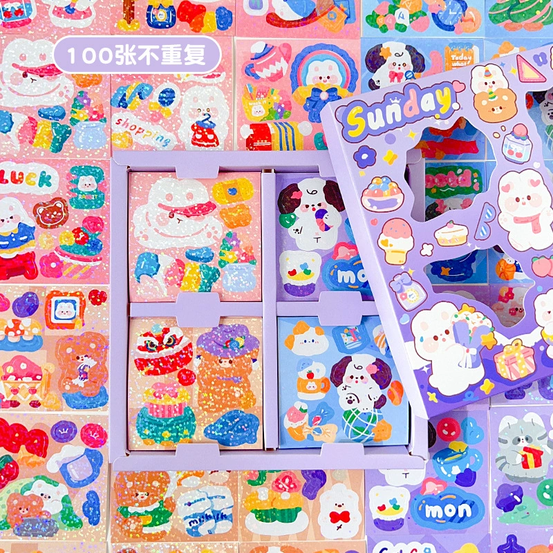 Sticker, cartoon children's set, scheduler, DIY