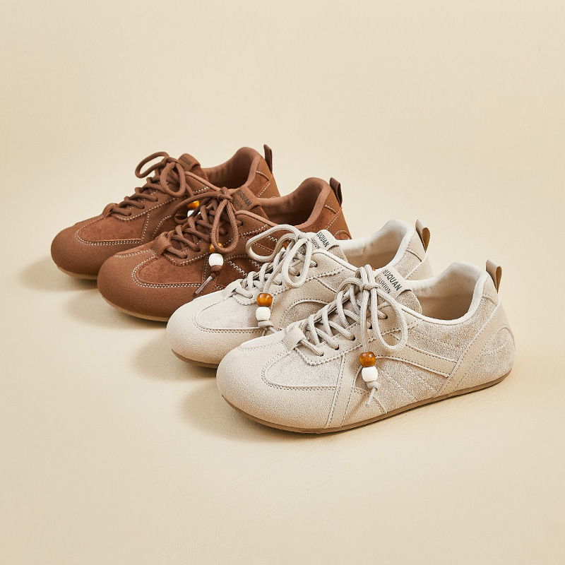 2026 Spring New Korean Style Ins Breathable White For Women Low-top Casual Sneakers Thick-soled Flat Shoes K3911_vogvips.com