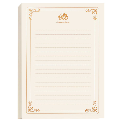 Thickened golden rose stationery, literary, romantic, handwritten letter paper, retro, high-end, good-looking, European-style letter paper