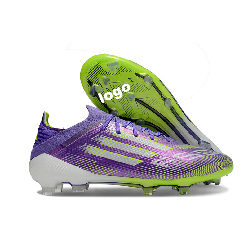 Fábrica de comercio exterior transfronterizo F50 zapatos de fútbol FG rosa con cordón de entrenamiento zapatos de fútbol para hombres hierba natural