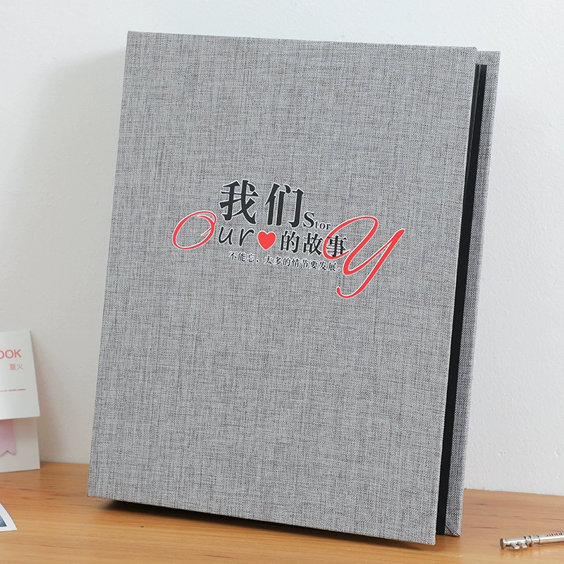 Льняной 10-дюймовый фотоальбом DIY сувенирная Книга ручной работы наклеенная пара подруг детский альбом для записи роста