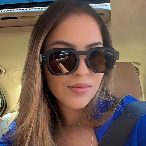 Sunglasses for women trendy high-end round face sunglasses  new anti-UV sunglasses slim concave shape sunglasses