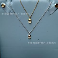 HEFANG何方幸运方糖锁骨链 白贝母项链女轻奢百搭 无痕发货