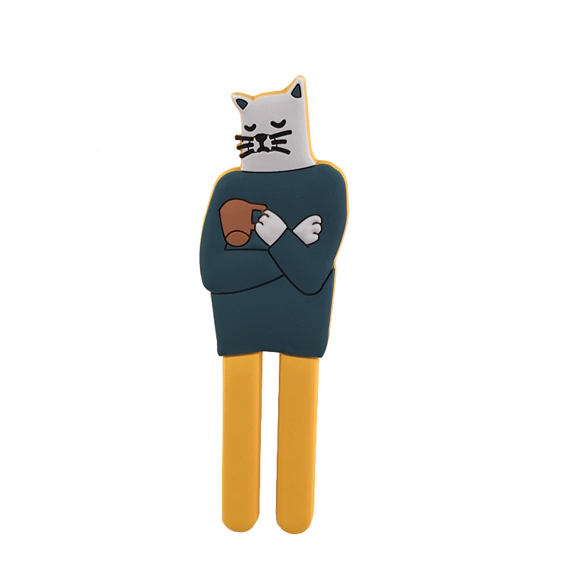 新商品日用日系北欧キッチン収納創意可愛いアニメ愛下厨の猫磁気冷蔵庫フック