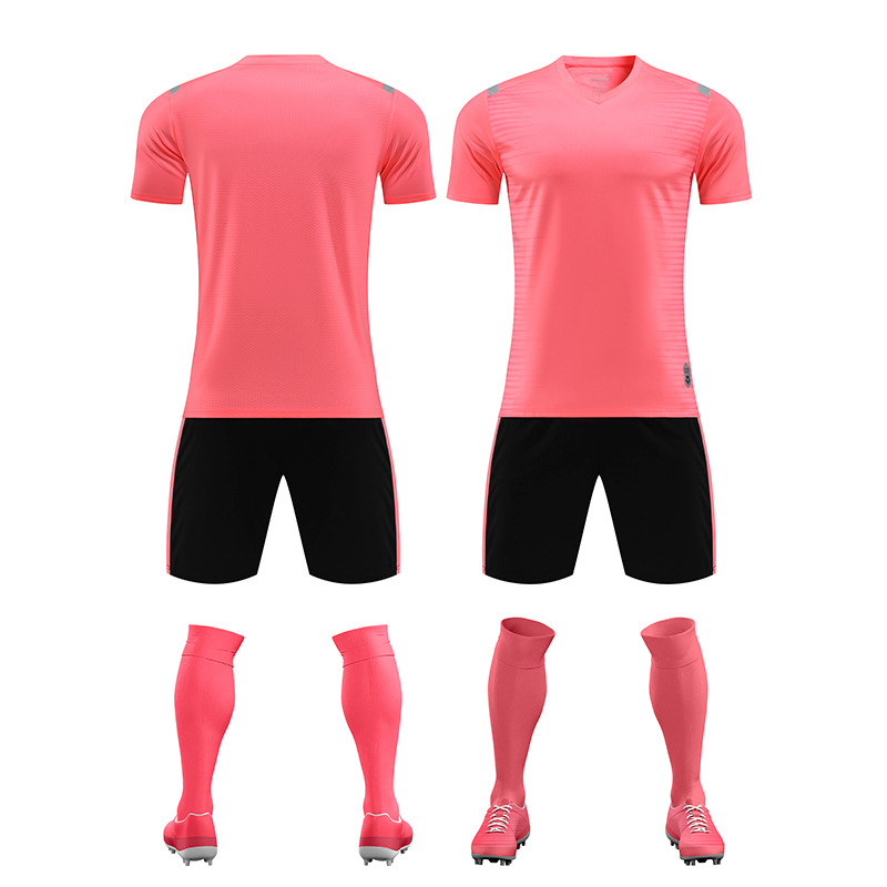 Traje de futbol Traje de competición al aire libre para hombres Traje de entrenamiento transpirable de manga corta que absorbe el sudor Camiseta de fútbol para estudiantes Número de impresión