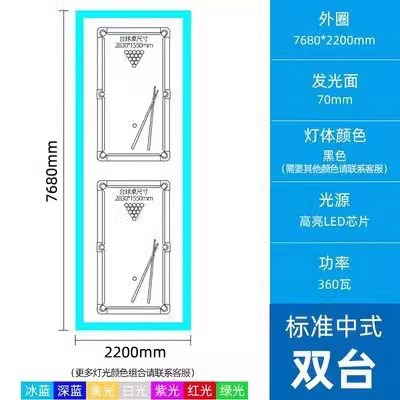 이중 단일 원형 768x220cm 램프 본체 폭 7cm 높이 4cm