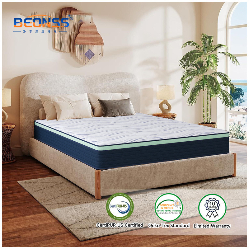 boxed mattress hybrid mattress, zero pressure foam inner spring mattress for ease