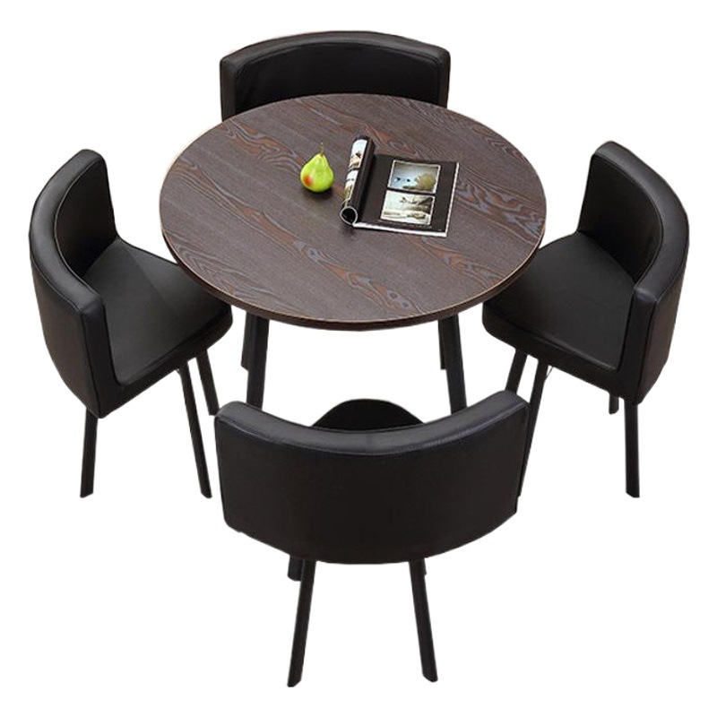 ビル販売部ビジネス接待交渉テーブルと椅子の組み合わせミルクティー店オフィスカジュアルな小さな円卓の食卓北欧