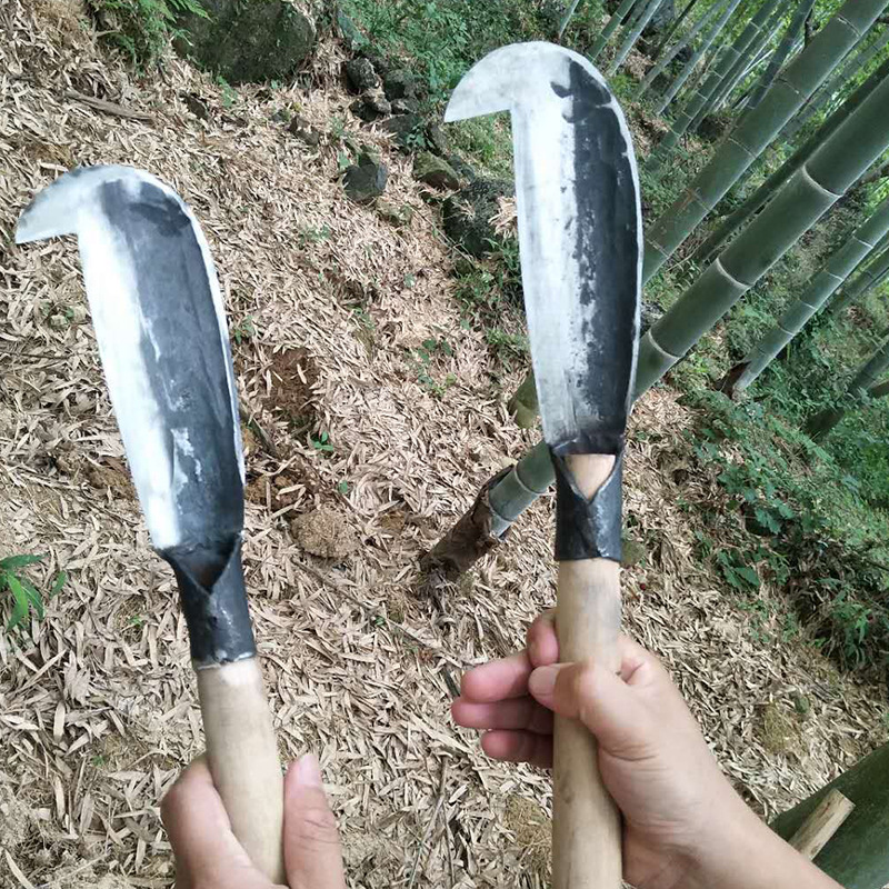迷你柴刀刀纯手工夹钢刀鹰嘴刀割草刀竹刀柴刀锻打刀铁匠铺