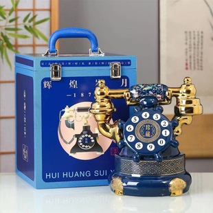 Jingdezhen Ceramic Wine Bottle 3kg Telephone Wine Bottle 3kg High Temperature Color Glaze Home Furnishings Wine Jar Wine Pot