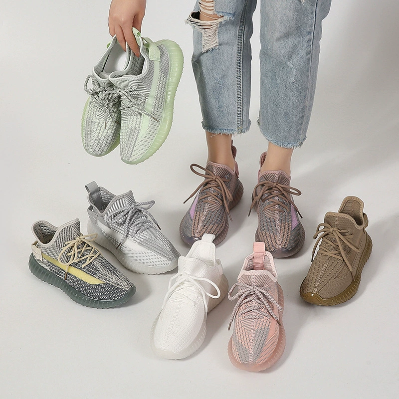 Летние тканые кокосовые туфли через муху поставляют оптом мужские и женские тканые туфли Fly, чехлы на спортивную повседневную обувь для любителей высшего качества