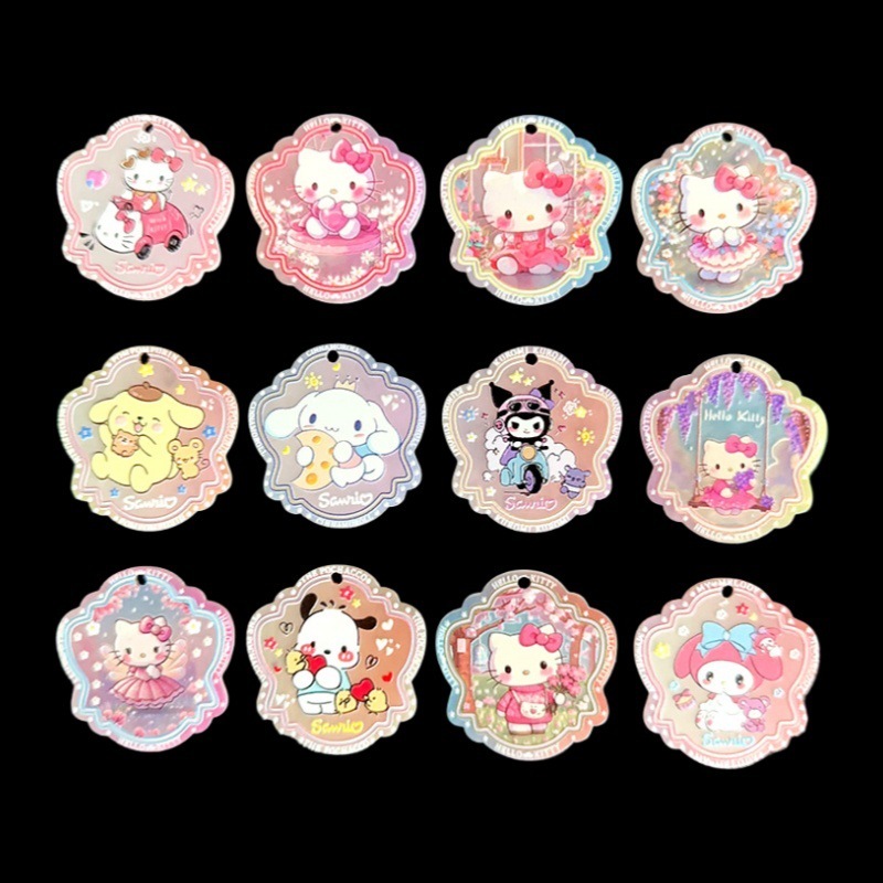 新款吊孔双面印花片片吊坠diy手工饰品手机钥匙包链挂件饰品材料|undefined