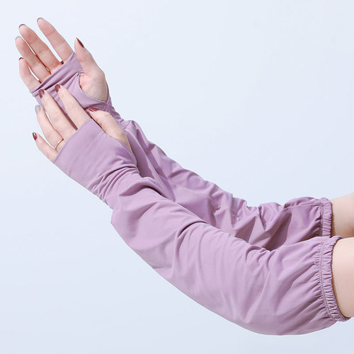 Sunscreen Sleeves Ice Sleeves Women's Spring and Summer Loose Thin Anti-UV Sleeves Arm Gloves Ice Silk Sleeves