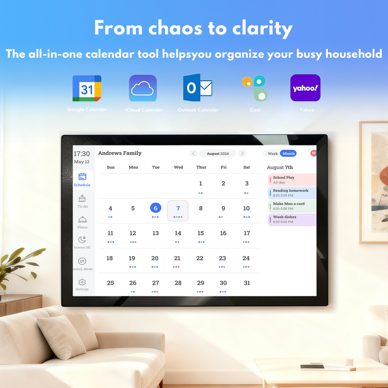32inch Fotocube Smart Calendar Schedule Planning Itinerary Dining Family Memo Digital Photo Frame Cloud Photo Frame 32inch Fotocube Smart Calendar Schedule Planning Itinerary Dining Family Memo Digital Photo Frame Cloud Photo Frame