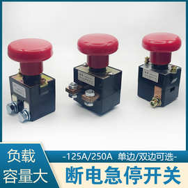电动叉车急停断电开关  观光车紧急电源开关ED125A250A电动车开关