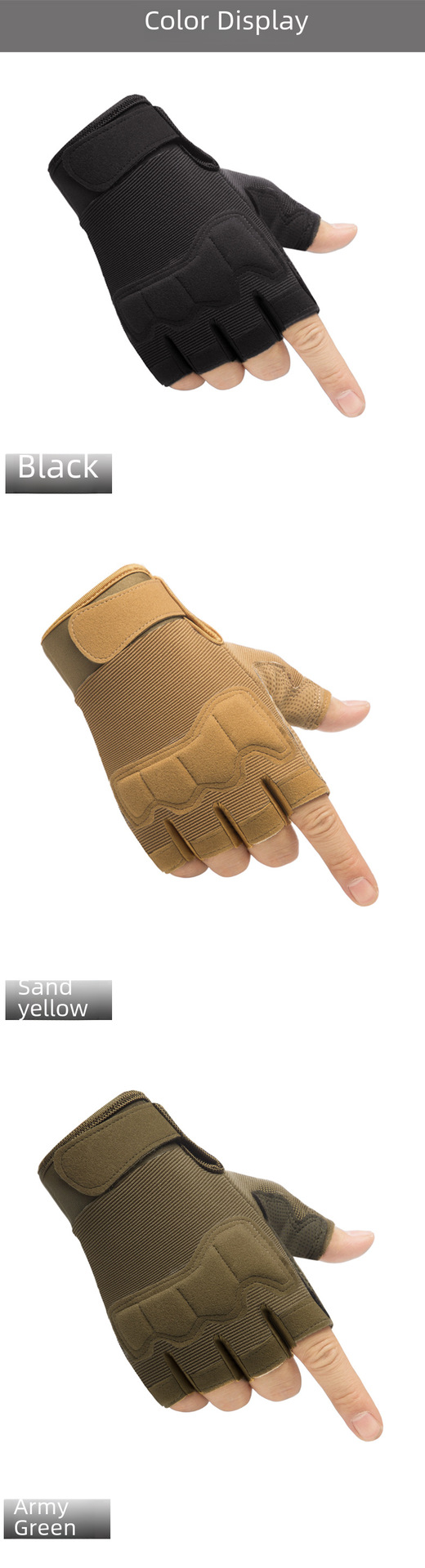 Tactical gloves Tactical half-finger gloves Men's and women's outdoor paratrooper protective fishing gloves are comfortable and breathable_maomaolike.com