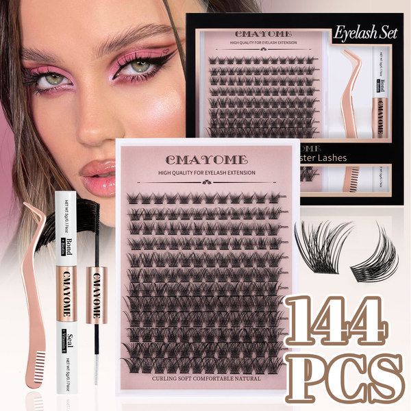 Cross-border popular natural thick C-curved false eyelash extension…