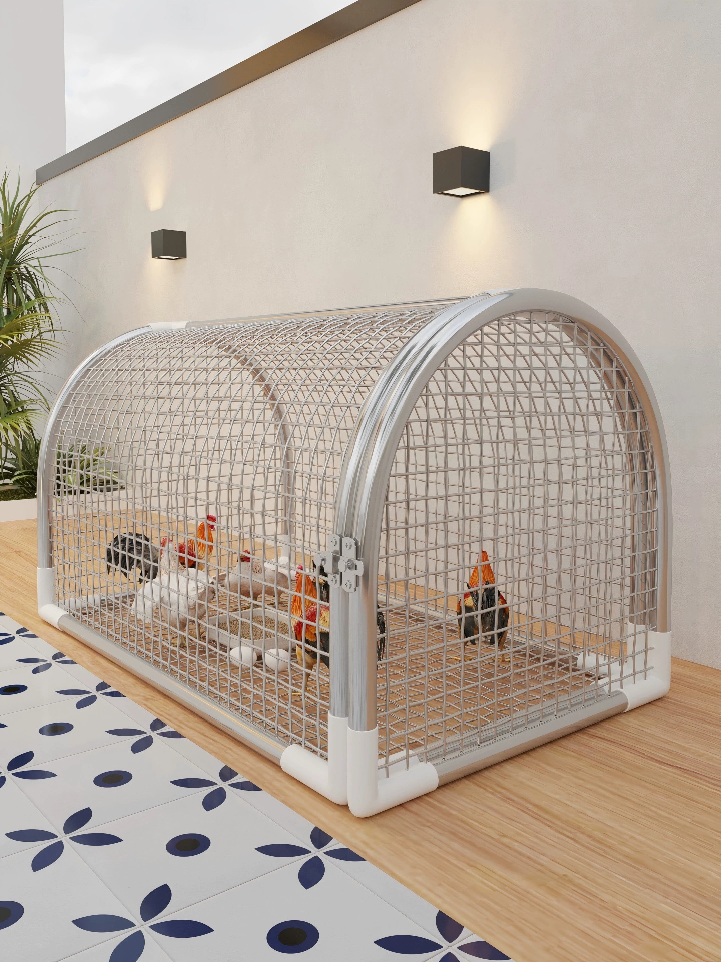 Клетка для кур для домашнего использования, уличная клетка для кур очень большого размера, свободный выгул, защита от крыс, плотная сетка, защита от дождя, клетка для разведения в сельской местности.