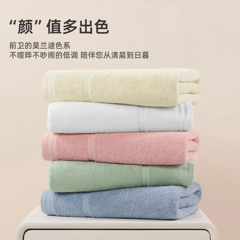 Jieyu Bath Towel, Pure Cotton Face Towel, Absorbent, All-Cotton, Household Use, Adult, Lint-Free, Unisex, Beach Absorbent King