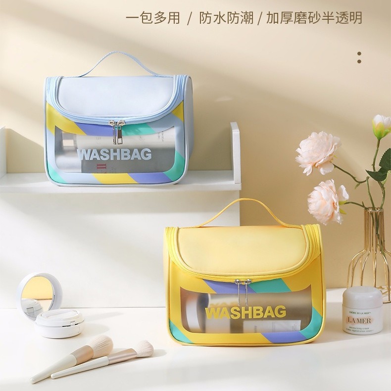 Bolsa de Aseo Portátil Impermeable de PVC para Baño y Artículos de Higiene
